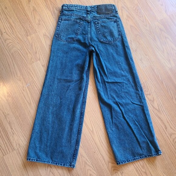 RAG & BONE MAYA HIGH-RISE ANKLE WIDE LEG JEANS RIGID DENIM BRIDE TRAIL BLUE 24 - Picture 4 of 9